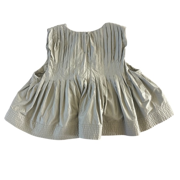 Mare Mare x Anthropologie Pleated Structured Swing Top Tank Moss XL $120 - Picture 9 of 10